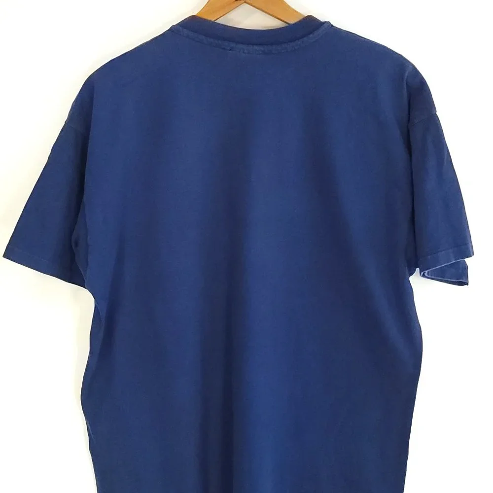 Vintage Florida Graphic T-Shirt Men's XL Navy Blue Hanes Beefy T Distressed - Picture 7 of 12